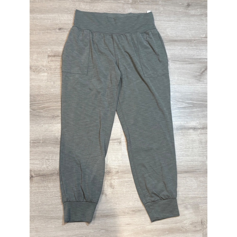 Athleta Salutation Jogger Powervita‎ Gray Heathered Yoga Pants 531288 Womens L